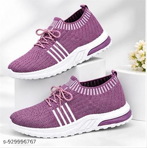 Women’s Air Cushion Lace-Up Walking Shoes | Lightweight Breathable Knitted Sports Sneakers for Daily Wear, Running & Travel - MC-FASHIONS.COM