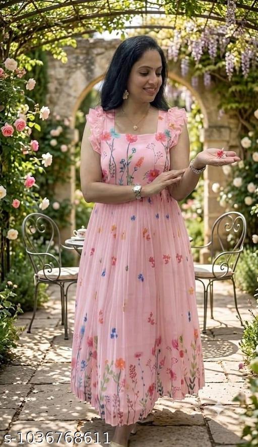 WOMEN"S NEW DESIGN ATTRACTIVE LOOK FLORAL GOWN (SINGAL PICS) - MC-FASHIONS.COM