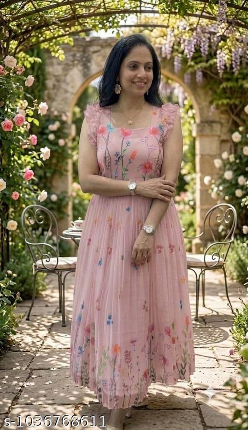 WOMEN"S NEW DESIGN ATTRACTIVE LOOK FLORAL GOWN (SINGAL PICS) - MC-FASHIONS.COM