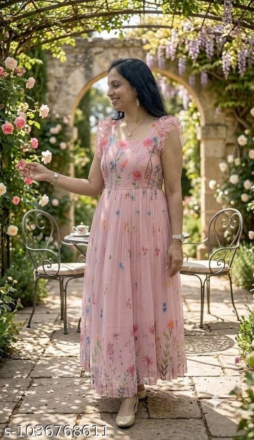 WOMEN"S NEW DESIGN ATTRACTIVE LOOK FLORAL GOWN (SINGAL PICS) - MC-FASHIONS.COM