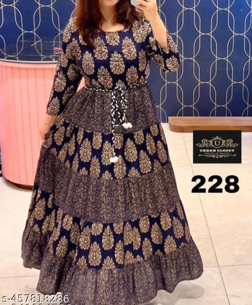 FZ STYLISH GOLDEN GOWN - MC-FASHIONS.COM