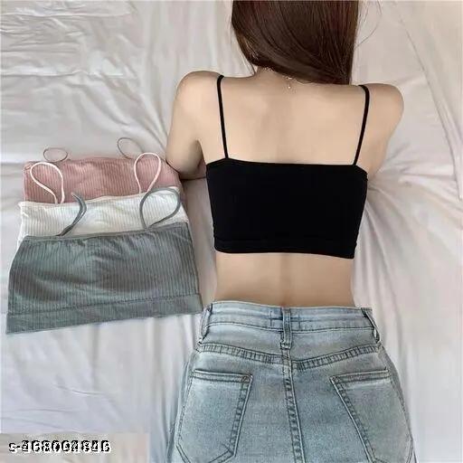 Women's Soft Cotton Removable Padded Wirefree Full Coverage Sports Bra Pack of 2 - MC-FASHIONS.COM