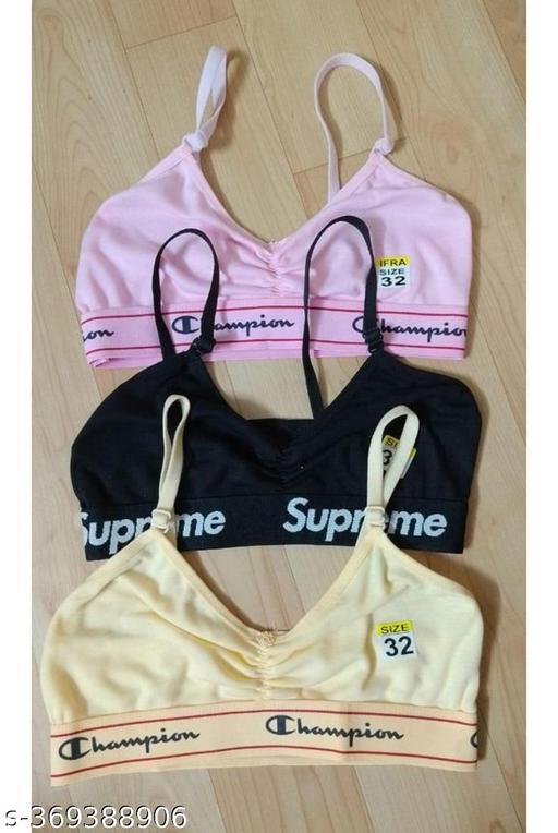  Sports bra for girls and women cotton bra (pack of 3) - MC-FASHIONS.COM