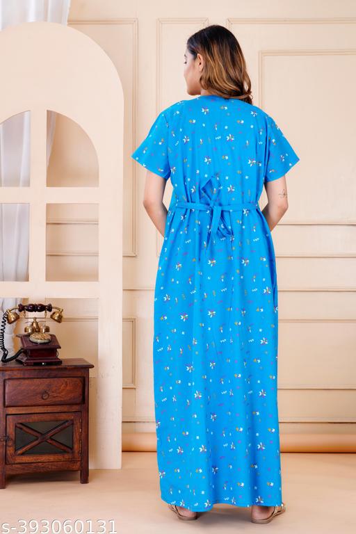 Women Premium quality cotton Emboidery nighty, Cotton Nighty short sleeve, Printed maxi, Nightdress, Nighty, Maxi, Gown, Sleepwear, Ladies nighty - MC-FASHIONS.COM