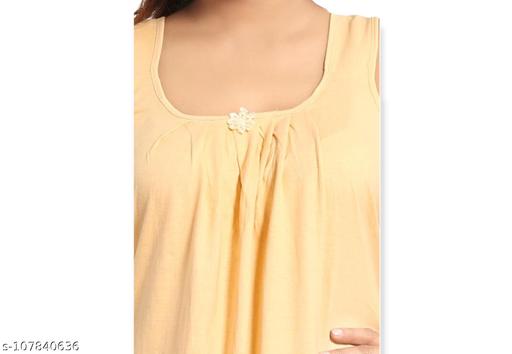 Women Cotton Nighty,Nightdress,Nightgown,Maxi Cotton Gown Slips for Women Full Length Pack of 1 - MC-FASHIONS.COM