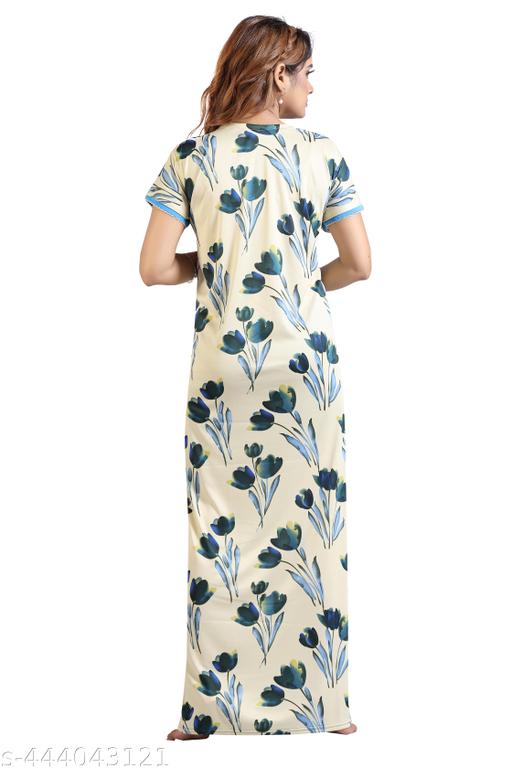 womens printed nightdress -nighty- maxi-nightwear - MC-FASHIONS.COM