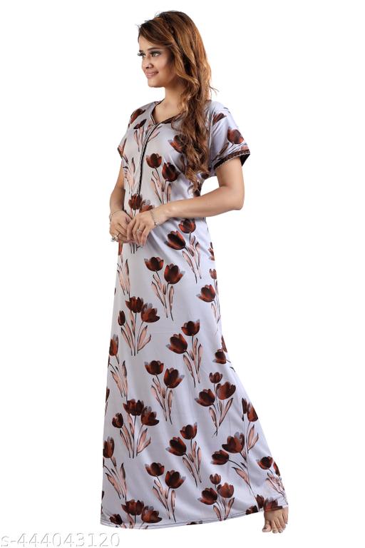 womens printed nightdress -nighty- maxi-nightwear - MC-FASHIONS.COM