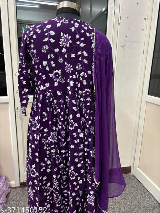 Womens Beautiful Rayon Aliya Cut Embroidered Kurti With Pant and Dupatta Set - MC-FASHIONS.COM