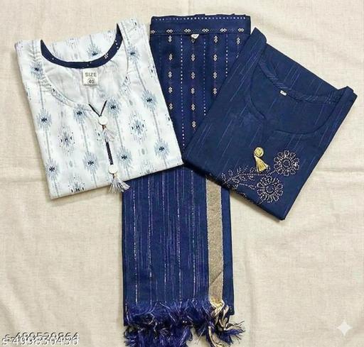 Stylish Cotton Kurti Combo Set with Dupatta - MC-FASHIONS.COM