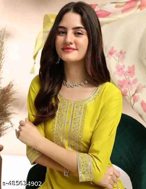 FANCY REYON SLUB KURTA SET WITH DUPATTA - MC-FASHIONS.COM