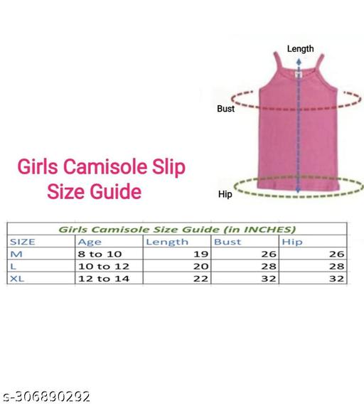 Premium Cotton Innear Wear Slips Camisole For Girls Pack of 6 White Skin Black - MC-FASHIONS.COM