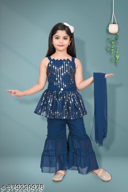 Stylish Designer Girls Top and Plazo Set | Festive & Daily Wear Ethnic Outfit for Kids (0-14 Years) – Nycfashion - MC-FASHIONS.COM