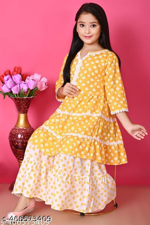Girls Ethnic Kurta Sarara Set - MC-FASHIONS.COM