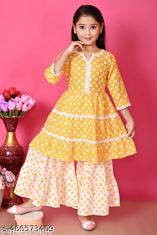 Girls Ethnic Kurta Sarara Set - MC-FASHIONS.COM