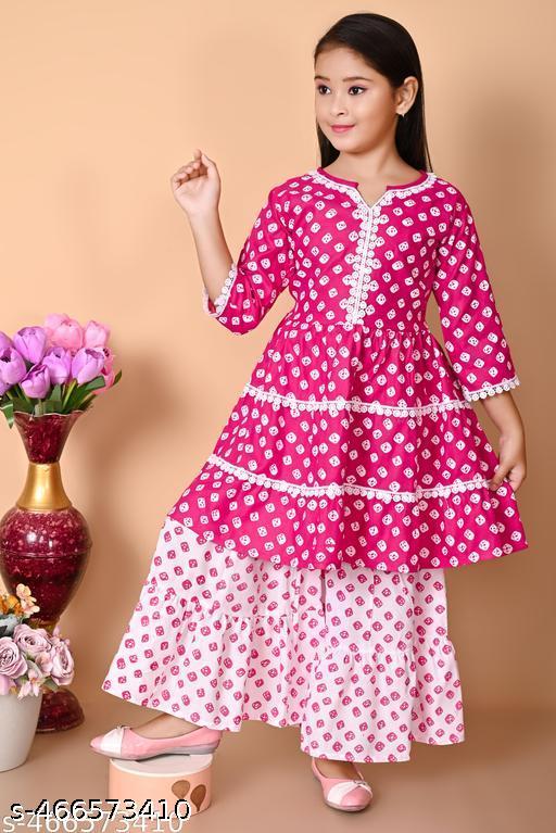 Girls Ethnic Kurta Sarara Set - MC-FASHIONS.COM