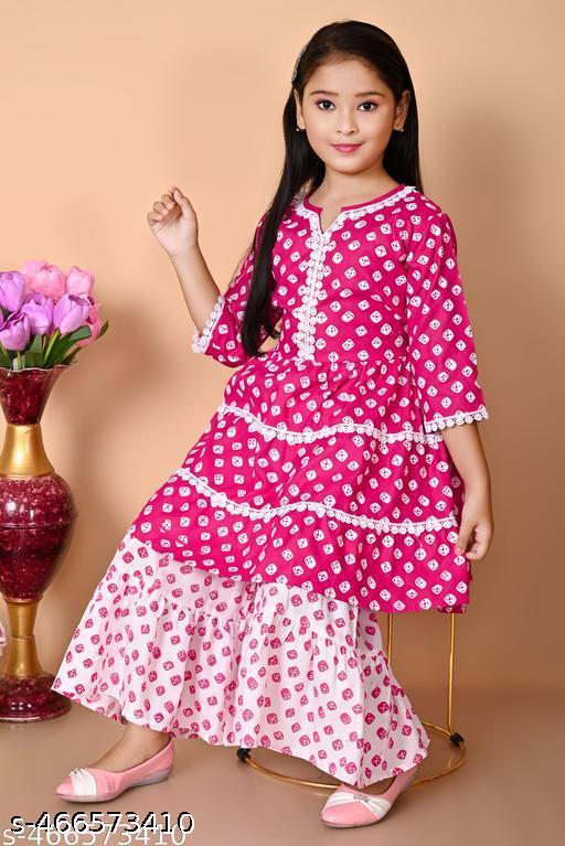 Girls Ethnic Kurta Sarara Set - MC-FASHIONS.COM