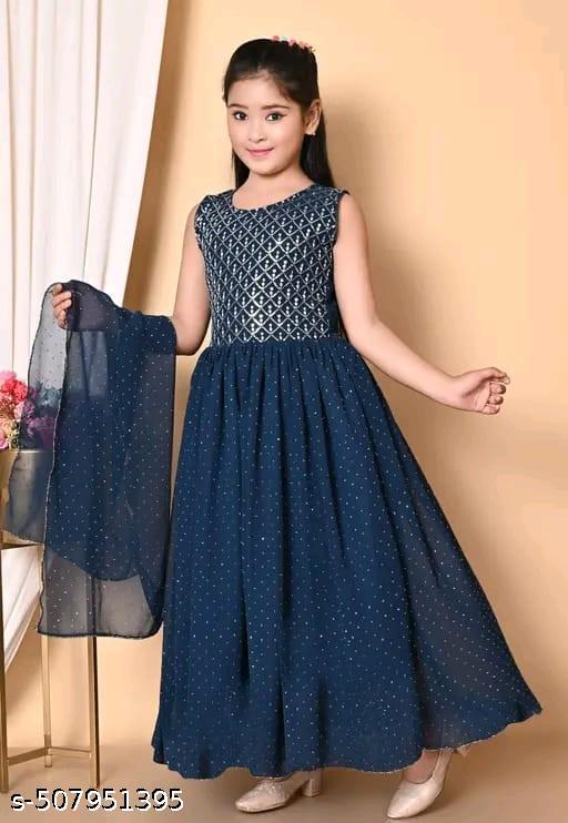Sleeveless Girl Dress with Dupatta – Perfect for Special Occasions - MC-FASHIONS.COM