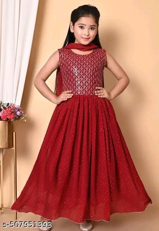 Sleeveless Girl Dress with Dupatta – Perfect for Special Occasions - MC-FASHIONS.COM