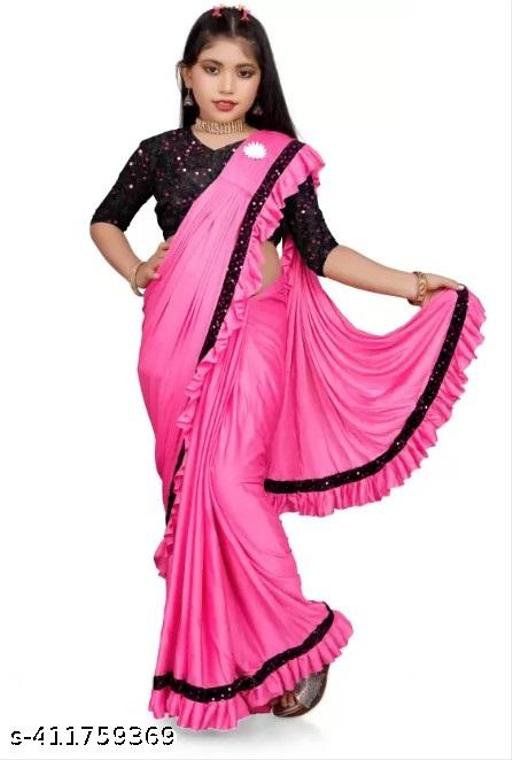 WEDDING PARTY AND FESTIVAL WEAR BABY GIRL SAREE - MC-FASHIONS.COM