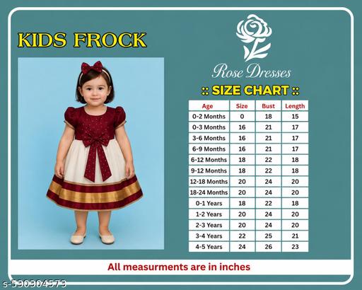 New Cotton Frock Maroon--DG-80 Merun | baby frock, A-line fit, above knee length, puff sleeve sleeves, round neckline, embellished with beads, bows, suitable for festive, in maroon and off-white, comes with headband - MC-FASHIONS.COM
