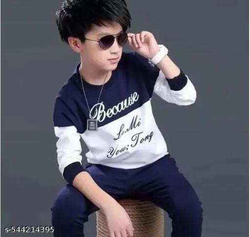 KIDS ROUND NECK FULL SLEEVES PRINTED REGULAR FITTED COTTON T-SHIRT - MC-FASHIONS.COM