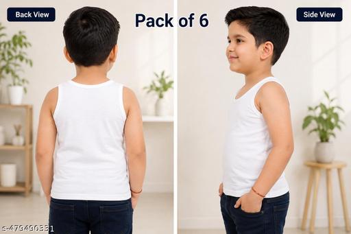 PREMIUM COTTON VEST FOR KIDS| AFFORDABLE VEST FOR KIDS | NIGHTWEAR FOR KIDS (PACK OF 6) - MC-FASHIONS.COM