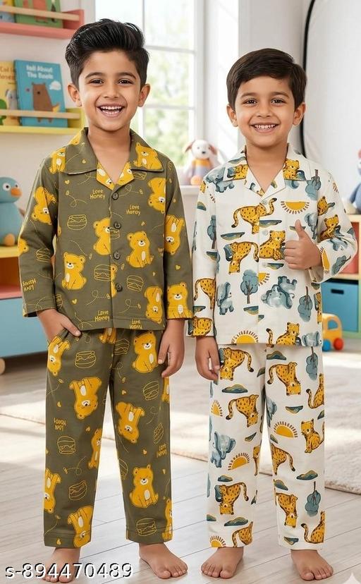 Cozevo Boys cotton nightsuit,  Boys summer nightsuit, nightsuit, girls nightsuit, KIds summer nightsuit, best offer, combo pack , pack of 2 - MC-FASHIONS.COM