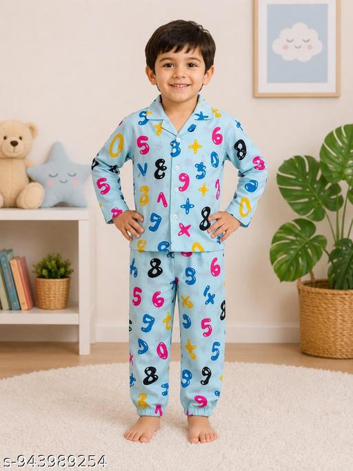 TRENDY KIDS COTTON NIGHT SUIT PACK OF 2 - MC-FASHIONS.COM