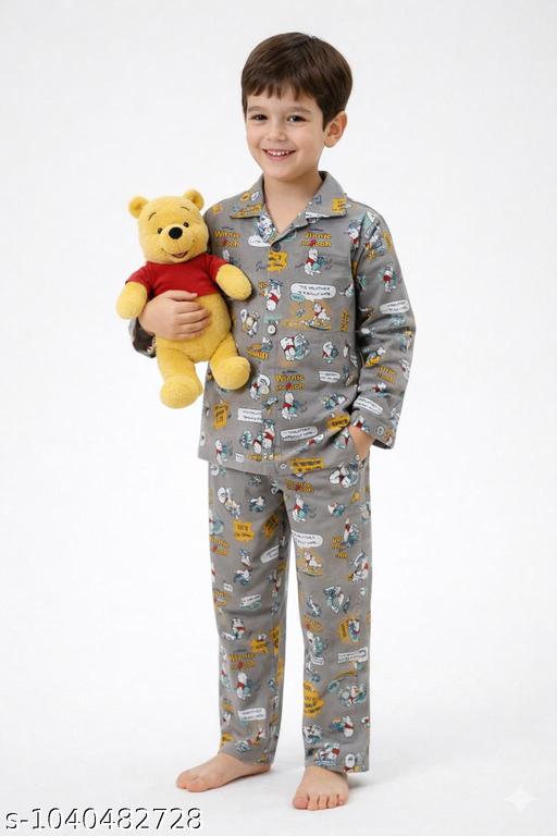 Tony and Jony  Summer Casual Nightwear Premium Cotton Printed Night Suit Set for Boys – Fun Cartoon Character Design - MC-FASHIONS.COM