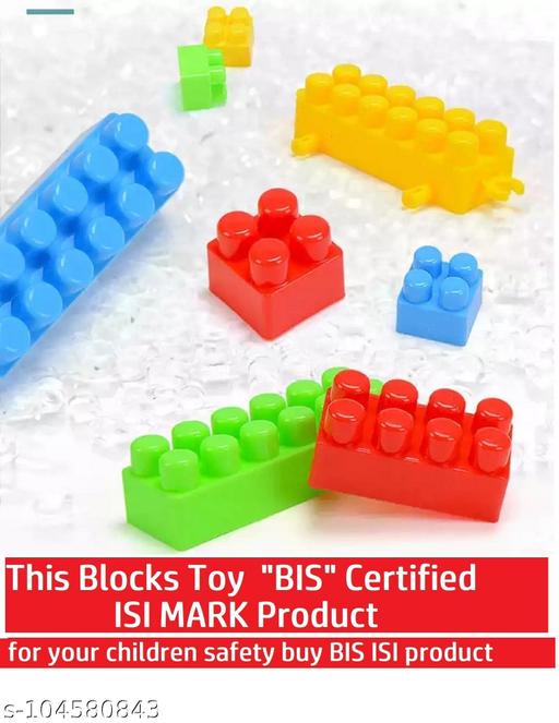 Ankirant®  45+ Pics BIS Certified ISI Mark Building Blocks (Block with Wheels  ) Pieces Bricks Blocks for Kids and Children for Game Learning Train Brick Block Puzzle Toys Girl Boy Activity Fun Games Platic Mind Education Toy Smooth Rounded Edges Boys Girls Deal Game - MC-FASHIONS.COM
