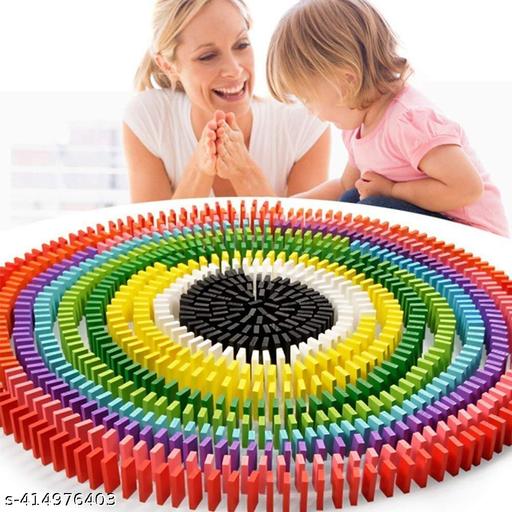 60 PCS Wooden Dominos Blocks Set, Kids Game Educational Play Toy, Domino Racing Toy Game (Multicolor) - MC-FASHIONS.COM