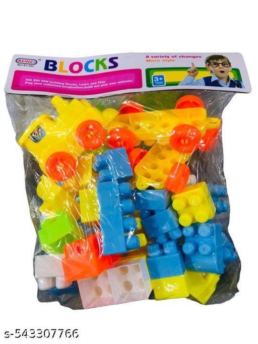 plastic building blocks 100 pcs for kids building blocks toy for kids puzzle games for kids toys for children educational & learning toy for kids, girls & boys 100 block - MC-FASHIONS.COM