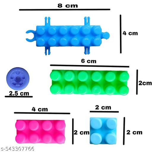 plastic building blocks 100 pcs for kids building blocks toy for kids puzzle games for kids toys for children educational & learning toy for kids, girls & boys 100 block - MC-FASHIONS.COM