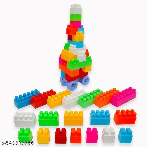 plastic building blocks 100 pcs for kids building blocks toy for kids puzzle games for kids toys for children educational & learning toy for kids, girls & boys 100 block - MC-FASHIONS.COM