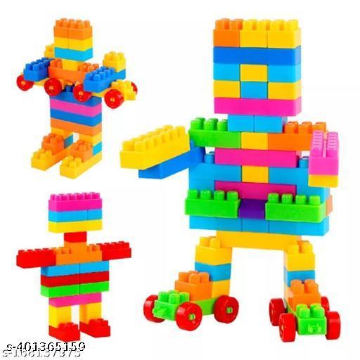 Best Baby Gift 100 PCS Building Blocks,Creative Learning Educational Toy for Kids Puzzle Assembling Shape Building Unbreakable Toy Set (100 Pieces) - MC-FASHIONS.COM