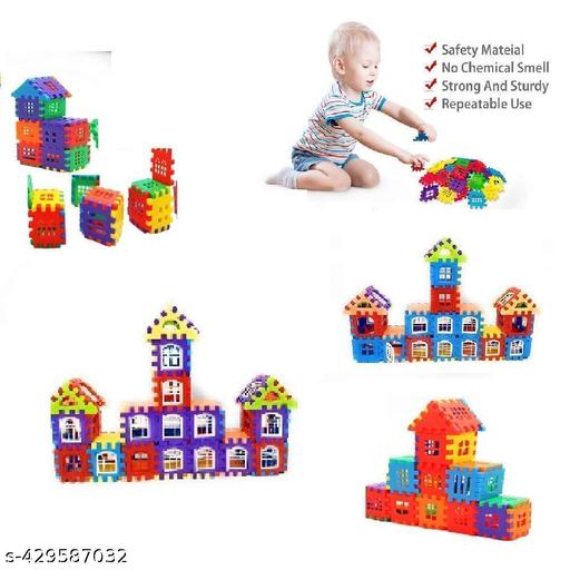 Home Building Block 80+ pieces Educational DIY House Blocks - Creative Building Activity Educational Toys Learning Plastic Puzzles Windows Kids Early Game Set for Children Boys & Girls 2,3,4,5,6,7+ Years old Activity toy gift under 200 100 Cactus Pillow Cushion Soft Book Todder LCD Cactus - MC-FASHIONS.COM