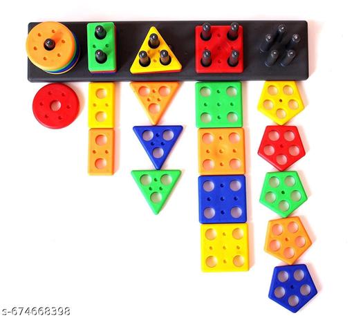 Geometric Angle Blocks, Sorting & Stacking Toys for Toddlers and Kids Preschool, Colour Stacker Shape Sorter Gift Educational Blocks Learning Toy 1 2 3 Years Boys Girls, 26 Pcs - MC-FASHIONS.COM