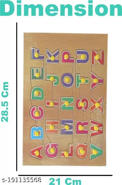 Wooden Jigsaw Puzzle Board for Kids - Alphabet (A to Z) Capital Letter - Learning & Educational Gift for Kids,Capital Letters ABCD English Alphabets Wooden Puzzle Board for Kids,Wooden Alphabet Small Letters Puzzles Toys for Children - MC-FASHIONS.COM