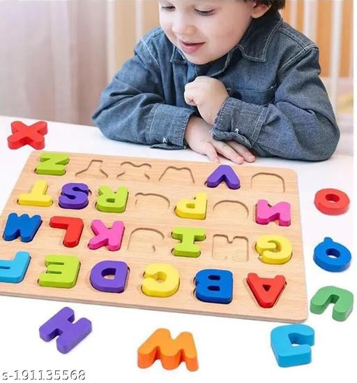 Wooden Jigsaw Puzzle Board for Kids - Alphabet (A to Z) Capital Letter - Learning & Educational Gift for Kids,Capital Letters ABCD English Alphabets Wooden Puzzle Board for Kids,Wooden Alphabet Small Letters Puzzles Toys for Children - MC-FASHIONS.COM