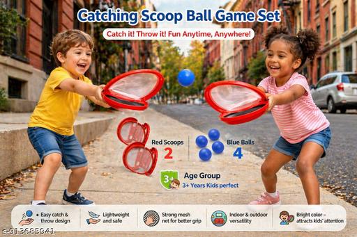 Backyard Fun Racket Set | Catching Scoop Ball for Kids | Strong Mesh Design Prevents Ball from Falling Out - MC-FASHIONS.COM