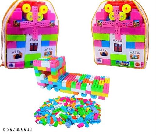 Creative & Learning Building Blocks Toys with Cartoon Figure for Kids (58 pc) (Multi-Color) (Non-Toxic Plastic) (3+ yr) - MC-FASHIONS.COM