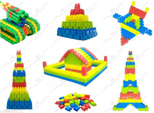 300+ Pcs Building Blocks for Kids Bullet-Shaped Construction DIY Puzzle Toys Plastic Assembly Stacking Toys 3D Early Educational Childhood Toys Birthday Gift for Boys Girls 3-8 Years - MC-FASHIONS.COM