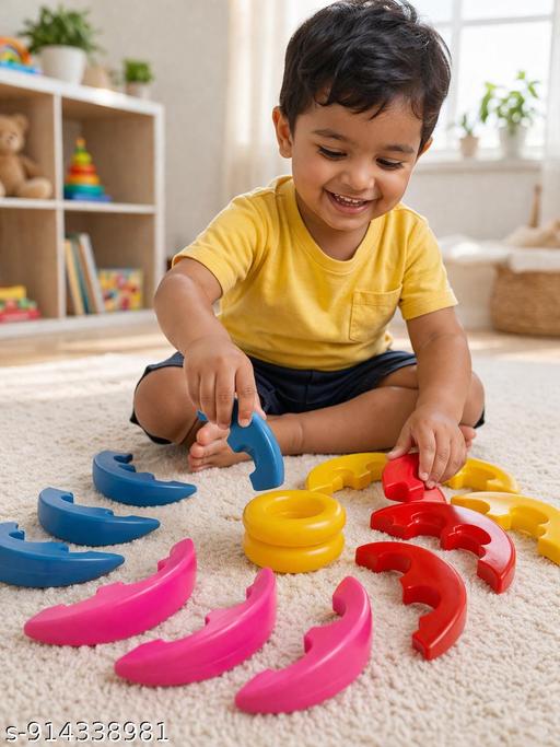 Kids Smart Activity 3D Geometry Toy, Educational Assembly Blocks for Mental Stimulation, Early Learning Circular Puzzle for Boys & Girls Creative Play (Non-Toxic) - MC-FASHIONS.COM