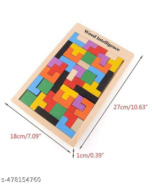 Wooden Tangram Puzzle Jigsaw Brain Teasers Toy Building Russian Blocks Game Colorful Wood Puzzles Montessori Intelligence Educational Gift for Baby Toddlers Kid 40 Pcs - MC-FASHIONS.COM