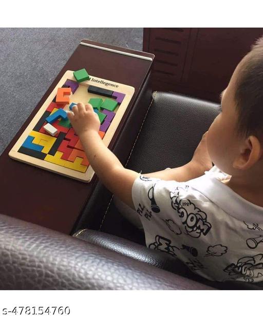 Wooden Tangram Puzzle Jigsaw Brain Teasers Toy Building Russian Blocks Game Colorful Wood Puzzles Montessori Intelligence Educational Gift for Baby Toddlers Kid 40 Pcs - MC-FASHIONS.COM