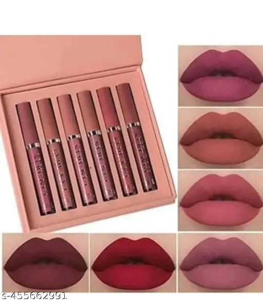 Sajuma Beauty new velvet long lasting waterproof non transfer liquid matte lipstick set of 6 - MC-FASHIONS.COM