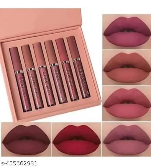 Sajuma Beauty new velvet long lasting waterproof non transfer liquid matte lipstick set of 6 - MC-FASHIONS.COM