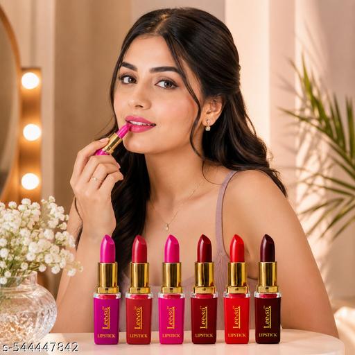 Classy Bold Shades Matte Lipsticks For Women Longlasting Non Sticky Pink Lipstick Daily Wear Smudge Proof All Skin Tone Matte Lipsticks For Women Smooth Apply High Pigmented Party Wear Lipstick Combo 6 - MC-FASHIONS.COM