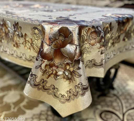 ® PVC Dining Waterproof Protector Center Table Cover ,Tablecloth ,36*60 inches (Golden, Brown) - MC-FASHIONS.COM