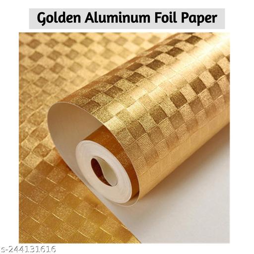 Kitchen Oil-Proof Waterproof Self-Adhesive Wallpaper Aluminium Foil High Temperature Wall Stickers Stove Cabinet Contact Paper Decoration Film (200 X 60 cm) Paper, Foils & Wraps - MC-FASHIONS.COM